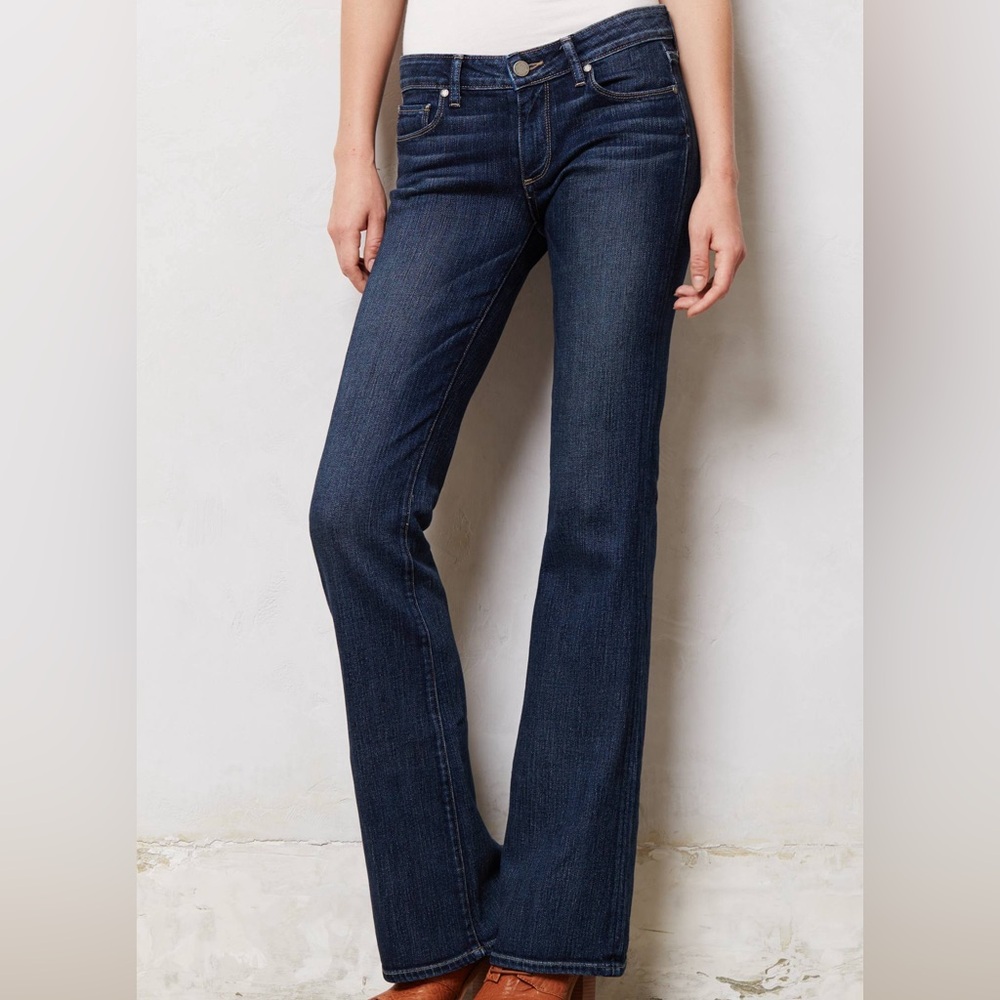 PAIGE Women's Dark Wash Boot Cut Jeans
